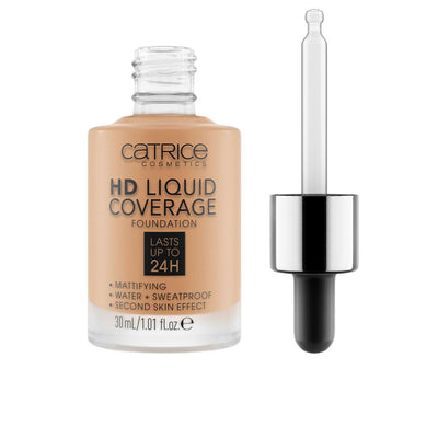 Hd liquid coverage foundation kestää jopa 24h #046-camel beige 30 ml - CATRICE
