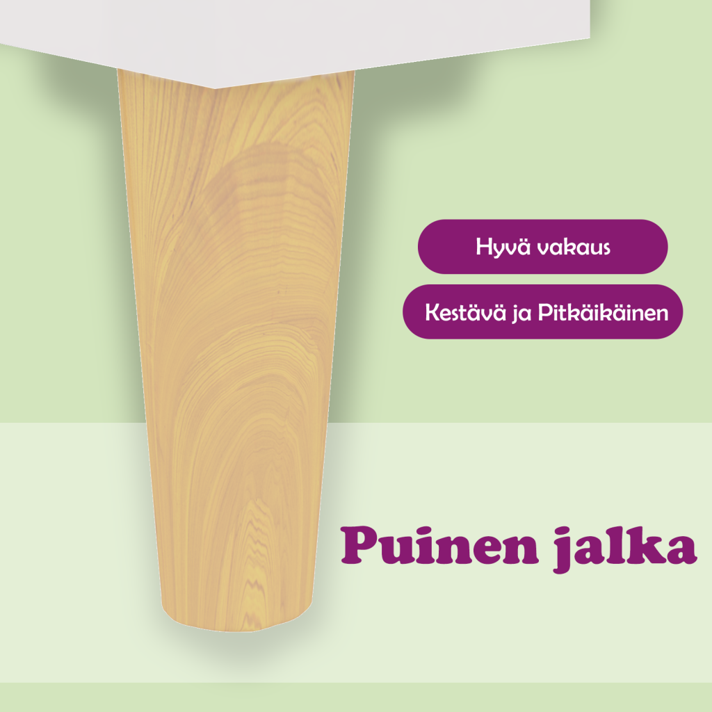 Valkoinen senkki Nemenia 34,5x34x90cm (puinen)