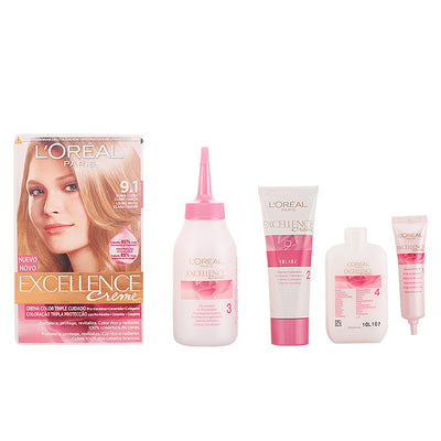 Excellence creme väriaine #9.1-vaalea tuhkablondi 192 ml - L'ORÉAL PARIS