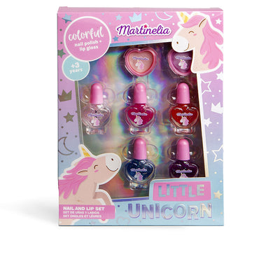 Little unicorn nails and lips case 7 kpl - MARTINELIA