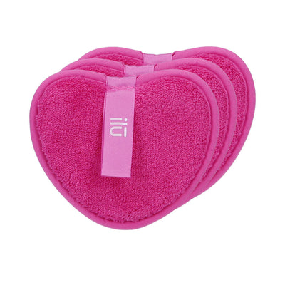Makeup remover discs pinkki sydän 3 kpl - ILU