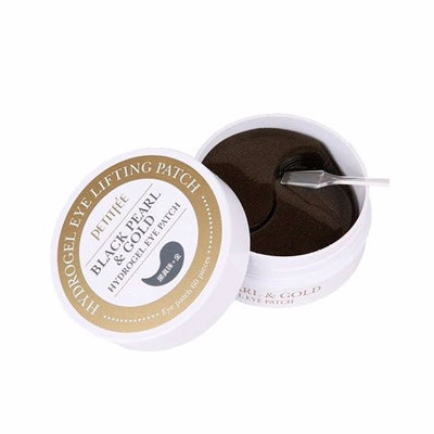 Black pearl & gold hydrogel-silmälaput 60 kpl - PETITFÉE