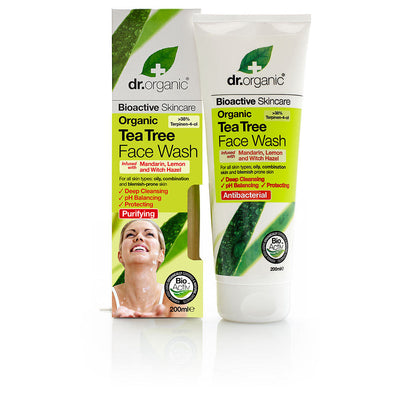 Bioactive organic teepuu kasvojenpesuaine 200 ml - DR. ORGANIC