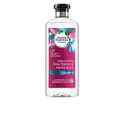 Bio renew puhdistava shampoo valkoisella mansikalla & makealla mintulla 400 ml - HERBAL