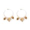 Crown 4Cm Earrings #Gold Glitter 1 U