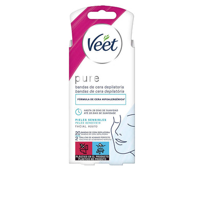 Bandas de cera pure kasvoille herkälle iholle 20 kpl - VEET