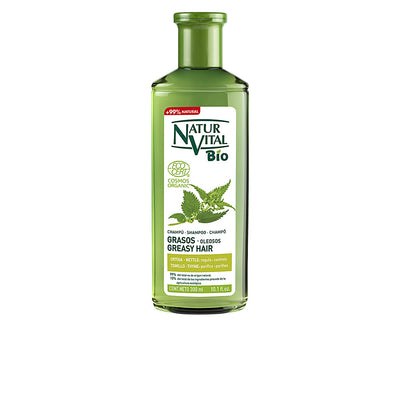 Champú bio ecocert rasvoittuville hiuksille 300 ml - NATUR VITAL
