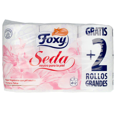 Seda vessapaperi ph-neutraali talkintuoksuinen 3-kerroksinen 6 rullaa - FOXY