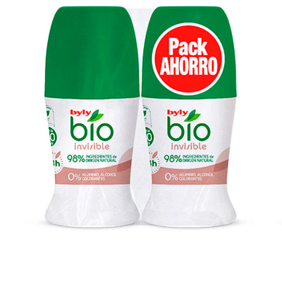 Bio natural 0% invisible deo roll-on erä 2 x 50 ml - BYLY