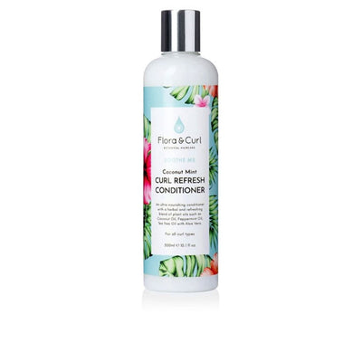Soothe me kookos-minttu kiharoille virkistävä hoitoaine 300 ml - FLORA AND CURL