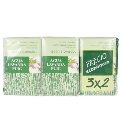 Agua lavanda puig saippua 100% luonnollinen pakkaus 3 x 125 gr - AGUA LAVANDA