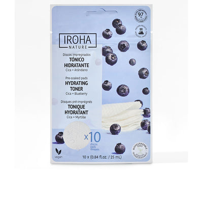Hydrating toner kosteuttavaa ainetta sisältävät valmiiksi kastellut laput 10 kpl - IROHA