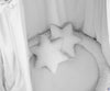 My Sweet Baby - Lastenhuoneen ripustettava baldakiini puuvillaa + pesä röyhelöllä + tyynyt - harmaa
