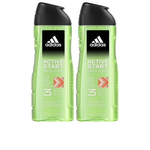 Adidas Active Start Shower Gel Lot 2 X 400 Ml | Vuodevaatteet.fi