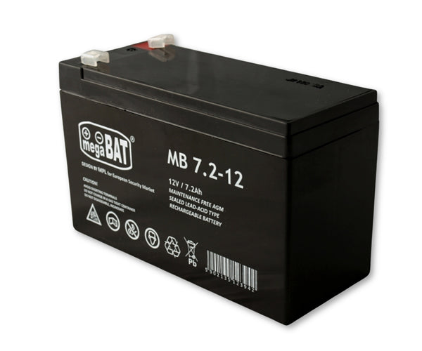 Huoltovapaa VRLA-akku 7,2Ah 12V (151x65x94mm)