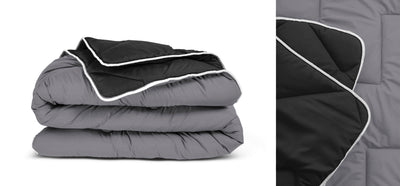 All-in one lazy dekbed Musta/Antrasiitti - Vuodevaatteet