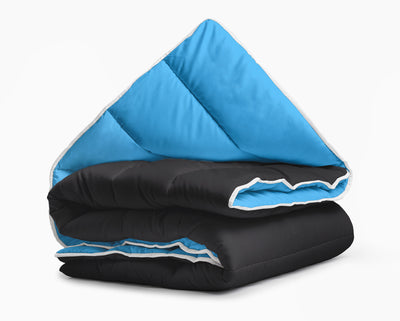 All-in one lazy dekbed Musta/Sininen - Vuodevaatteet