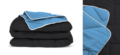 All-in one lazy dekbed Musta/Sininen - Vuodevaatteet