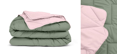 All-in One Lazy dekbed Vihreä/Vaaleanpunainen - Vuodevaatteet