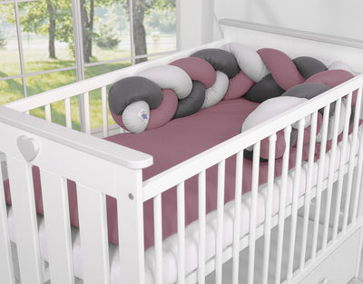 Sängyn letti reunapehmuste - Violetti - Antrasiitti