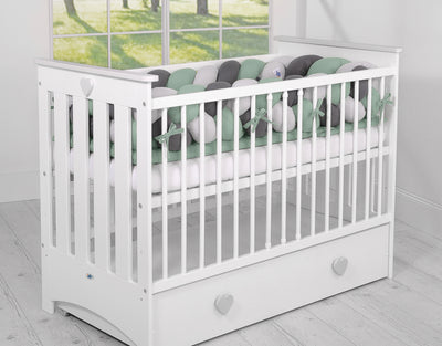 Sängyn letti reunapehmuste XXL - Vihreä - Antrasiitti