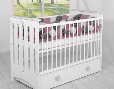 Sängyn letti reunapehmuste XXL - Violetti - Valkoinen