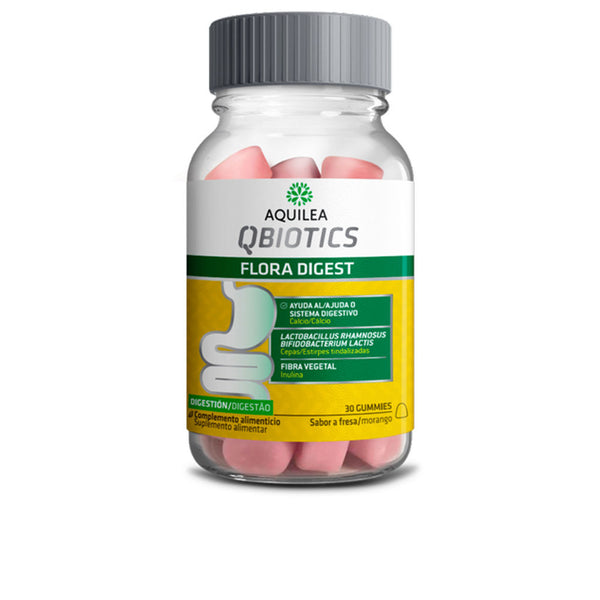 Aquilea Qbiotics flora digest nallekarkit #strawberry 30 kpl | Vuodevaatteet.fi
