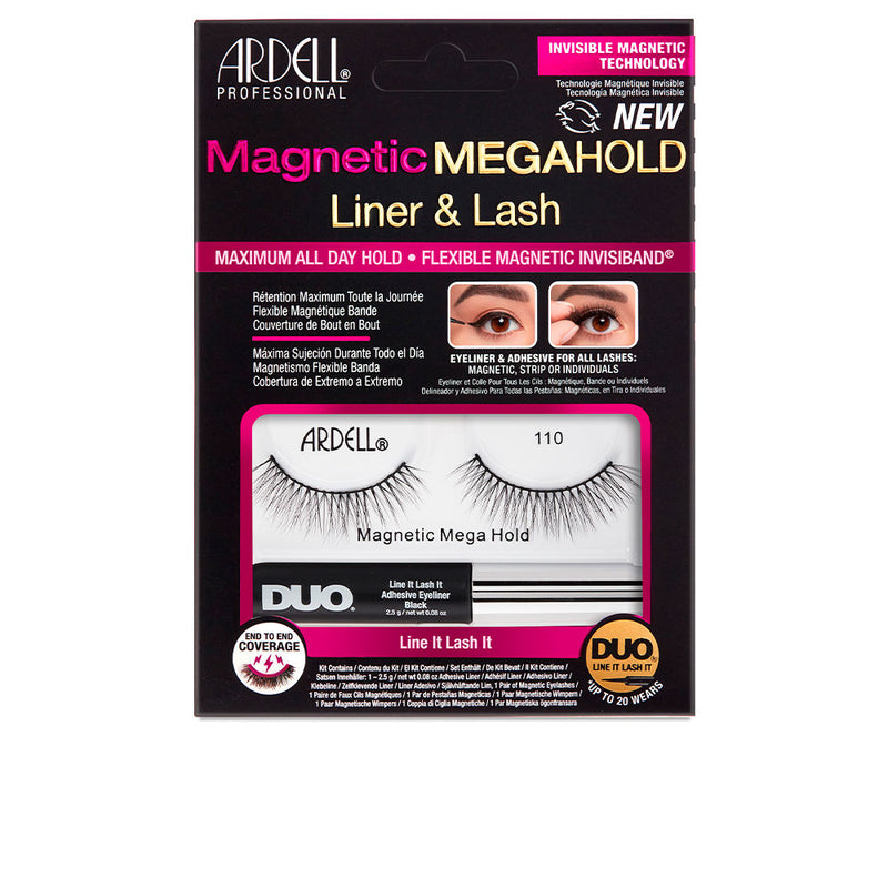 Ardell Magnetic megahold liner & lash ripset #110 2 kpl | Vuodevaatteet.fi
