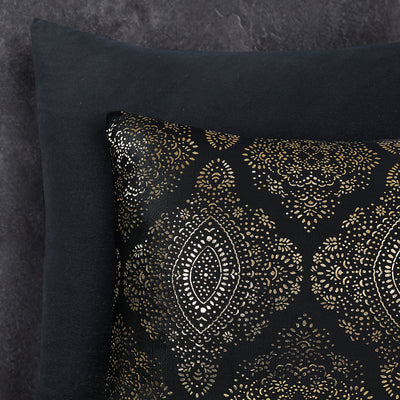 Pussilakanasetti Glamour Flanel Art Foil Musta