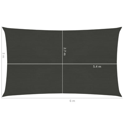 Aurinkopurje 160 g/m² antrasiitti 3x6 m HDPE