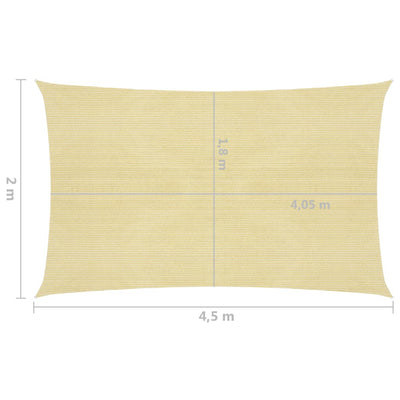 Aurinkopurje 160 g/m² beige 2x4,5 m HDPE