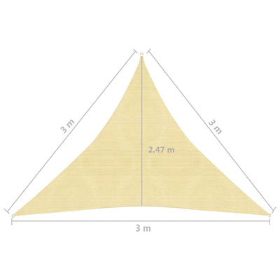 Aurinkopurje 160 g/m² beige 3x3x3 m HDPE