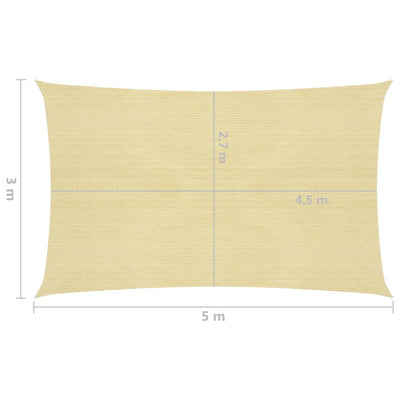 Aurinkopurje 160 g/m² beige 3x5 m HDPE
