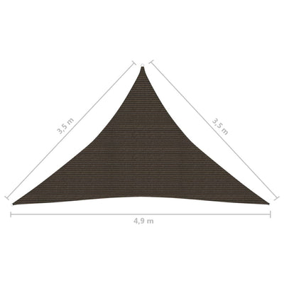 Aurinkopurje 160 g/m² ruskea 3,5x3,5x4,9 m HDPE