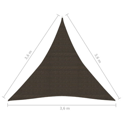 Aurinkopurje 160 g/m² ruskea 3,6x3,6x3,6 m HDPE