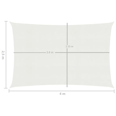 Aurinkopurje 160 g/m² valkoinen 2,5x4 m HDPE