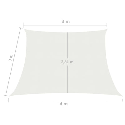 Aurinkopurje 160 g/m² valkoinen 3/4x3 m HDPE