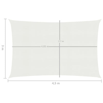 Aurinkopurje 160 g/m² valkoinen 3x4,5 m HDPE