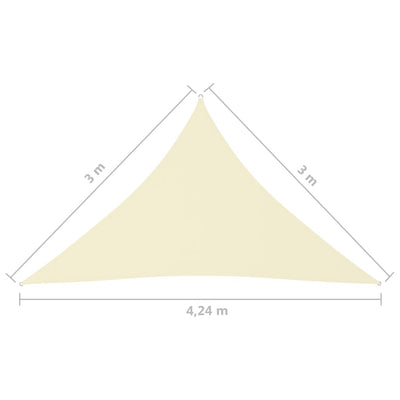 Aurinkopurje Oxford-kangas kolmio 3x3x4,24 m kerma