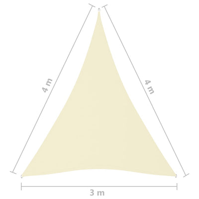 Aurinkopurje Oxford-kangas kolmio 3x4x4 m kerma
