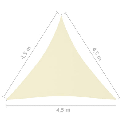 Aurinkopurje Oxford-kangas kolmio 4,5x4,5x4,5 m kerma