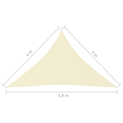Aurinkopurje Oxford-kangas kolmio 4x4x5,8 m kerma