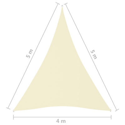 Aurinkopurje Oxford-kangas kolmio 4x5x5 m kerma