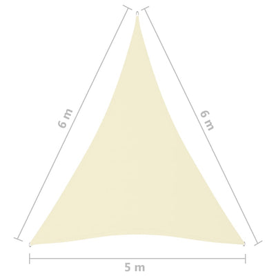 Aurinkopurje Oxford-kangas kolmio 5x6x6 m kerma