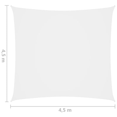 Aurinkopurje Oxford-kangas neliö 4,5x4,5 m valkoinen