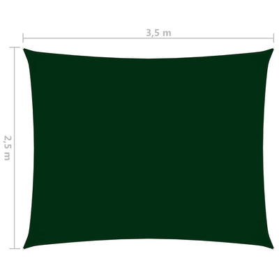 Aurinkopurje Oxford-kangas suorakaide 2,5x3,5 m tummanvihreä