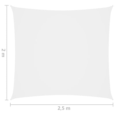 Aurinkopurje Oxford-kangas suorakaide 2x2,5 m valkoinen