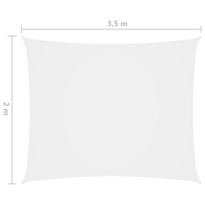 Aurinkopurje Oxford-kangas suorakaide 2x3,5 m valkoinen