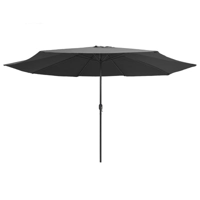 Aurinkovarjo metallirunko 390 cm antrasiitti