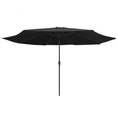 Aurinkovarjo metallirunko 390 cm musta
